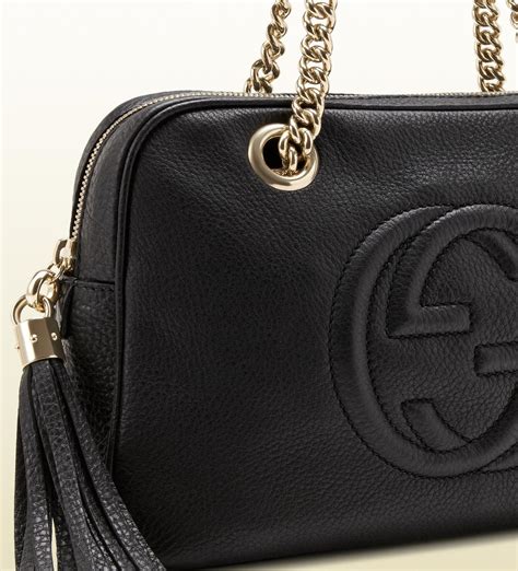 gucci soho ราคา|gucci leather shoulder bag.